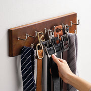 ProWall Belt & Tie Organizer - Solid Wood & Metal Hanger (Holds 28+ Belts)