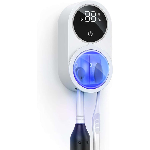 SteriBrush Pro: Smart UV Toothbrush Sanitizer & Holder with LED Display