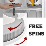 Rotating Spice Rack Organizer, Grey - 10" Non-Slip Turntable for Kitchen & Bath