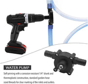 Drill-Powered Transfer Pump | Mini Self-Priming Utility Pump for Water, Oil & Fluids