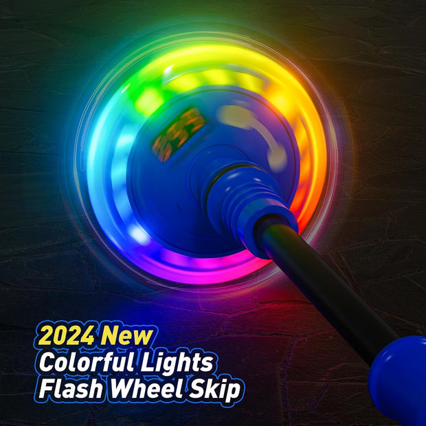 LED Ankle Skip Ball for Kids 2 Pack - Interactive Jump Rope with Counter, Timer & Calorie Tracker