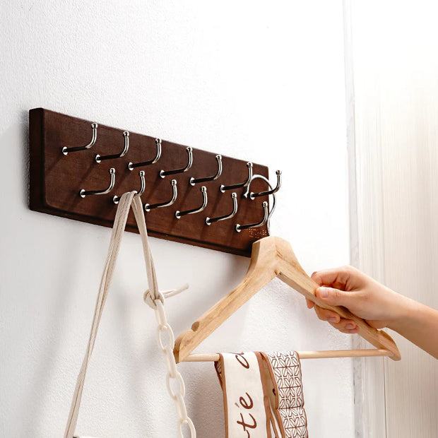 ProWall Belt & Tie Organizer - Solid Wood & Metal Hanger (Holds 28+ Belts)