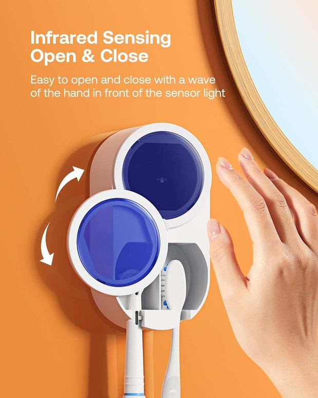 SteriBrush Pro: Smart UV Toothbrush Sanitizer & Holder with LED Display