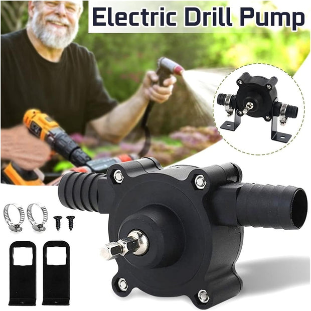 Drill-Powered Transfer Pump | Mini Self-Priming Utility Pump for Water, Oil & Fluids