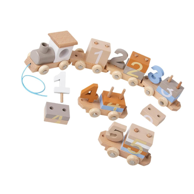 🚂 Wooden Number Train Set – Learn, Build & Play with Every Car!