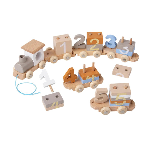 🚂 Wooden Number Train Set – Learn, Build & Play with Every Car!