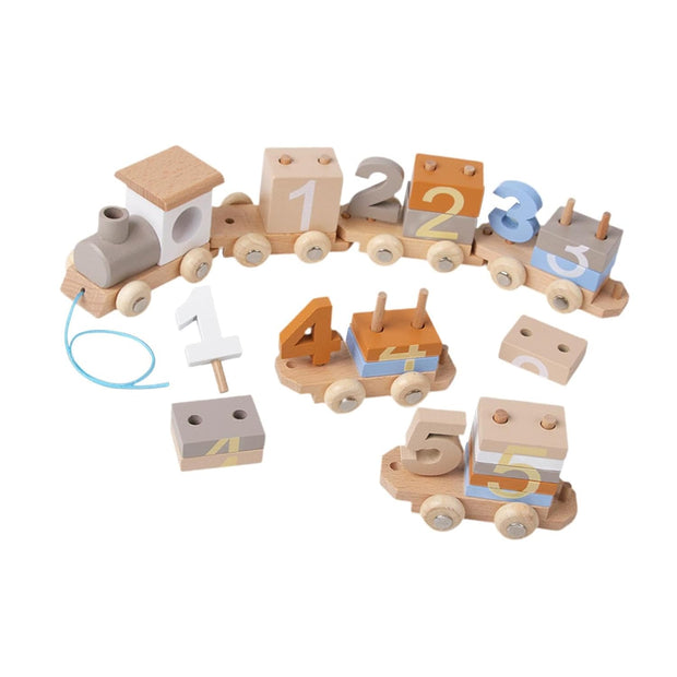 🚂 Wooden Number Train Set – Learn, Build & Play with Every Car!