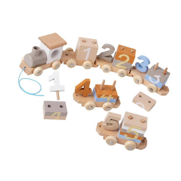 🚂 Wooden Number Train Set – Learn, Build & Play with Every Car!