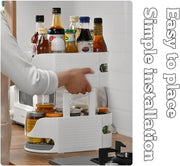 Rotating Spice Rack Organizer, Grey - 10" Non-Slip Turntable for Kitchen & Bath