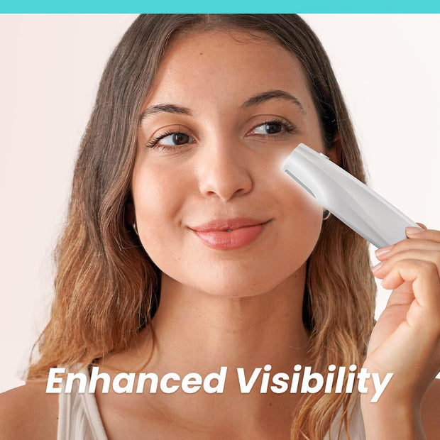 Sonic Dermaplaning Tool for Face – Rechargeable Exfoliating Razor with 6 Blades, Facial Hair & Peach Fuzz Remover for Smooth, Glowing Skin