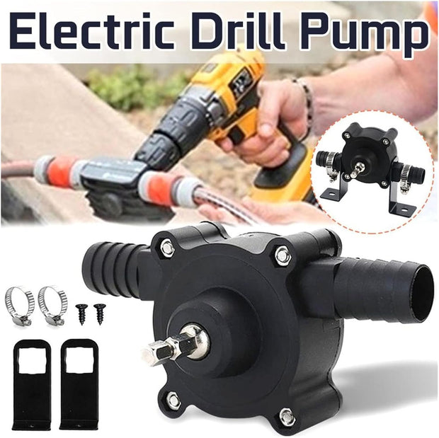 Drill-Powered Transfer Pump | Mini Self-Priming Utility Pump for Water, Oil & Fluids