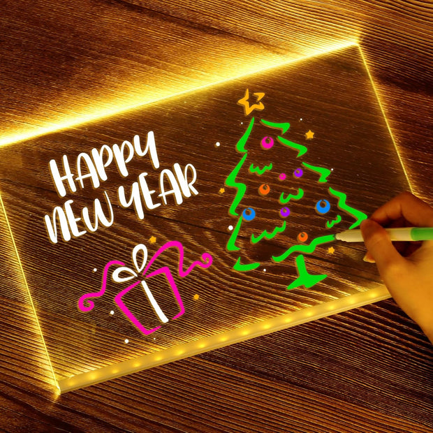 ✨ LED Acrylic Message Board – Light Up Your Notes, Plans & Creativity!