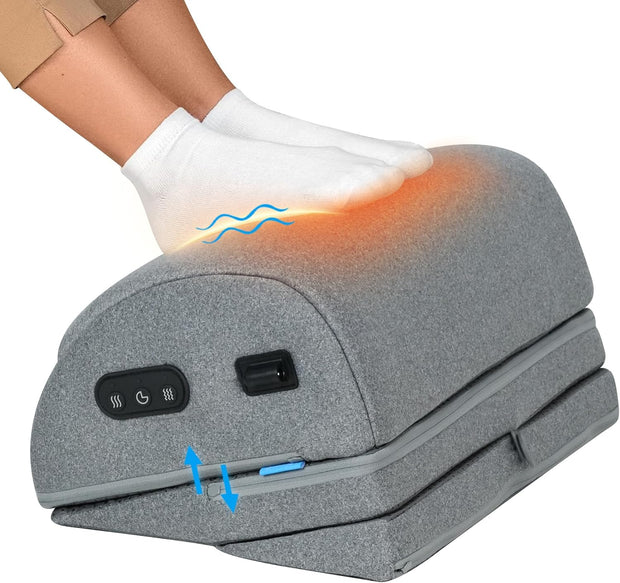 Comfier Under Desk Foot Rest at Work with Heat,Vibration,3 Height Under Desk Foot Rest for Office Chair，Foot Heater Foot Warmer, Ergonomic Heated Footrest,Gaming Chair Footstool,Computer Desk Use