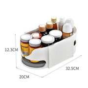 Rotating Spice Rack Organizer, Grey - 10" Non-Slip Turntable for Kitchen & Bath