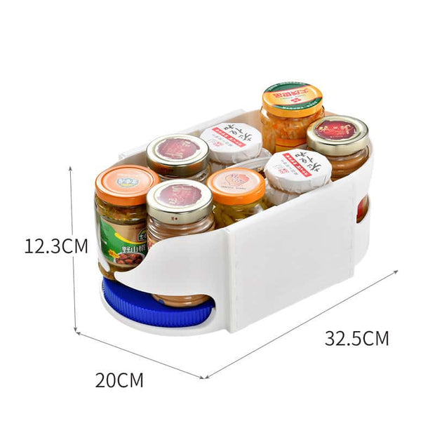 Rotating Spice Rack Organizer, Grey - 10" Non-Slip Turntable for Kitchen & Bath