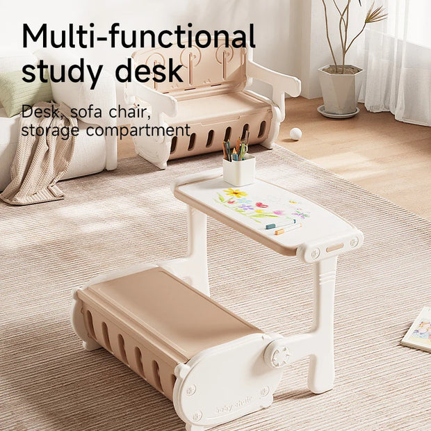 Multifunctional Children’s Study Desk & Chair (with Storage)